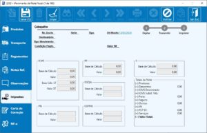 Tela NF-e