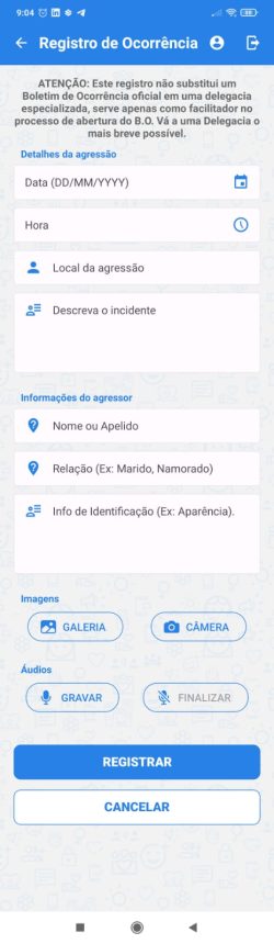 Registro de Ocorrência